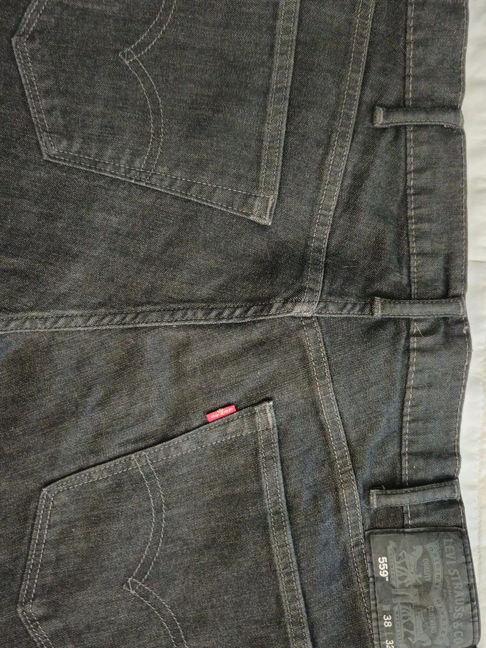 Levi's 559 Slim Straight Jeans - Charcoal Black with Red Tab